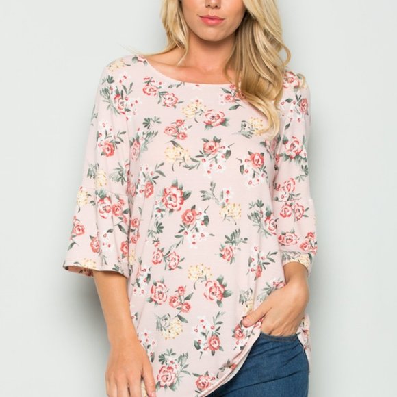 Summer knitted top with floral prints. - Picture 7 of 10
